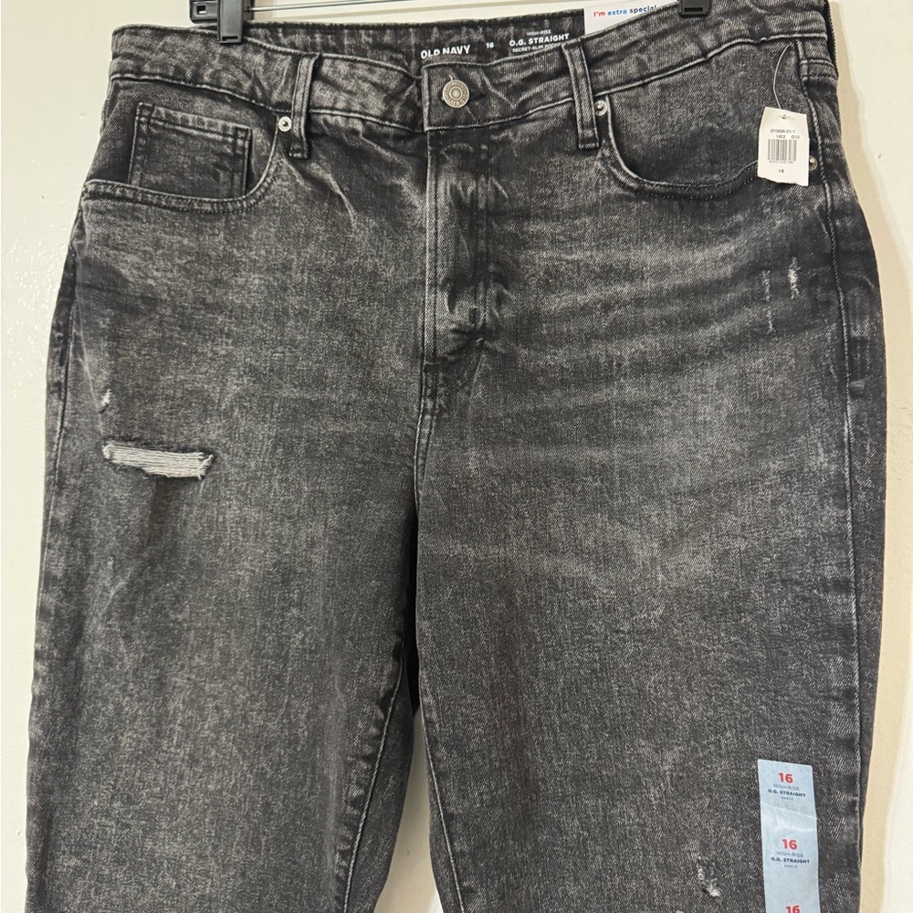Old Navy Black Straight Leg Jeans Modern Comfort
